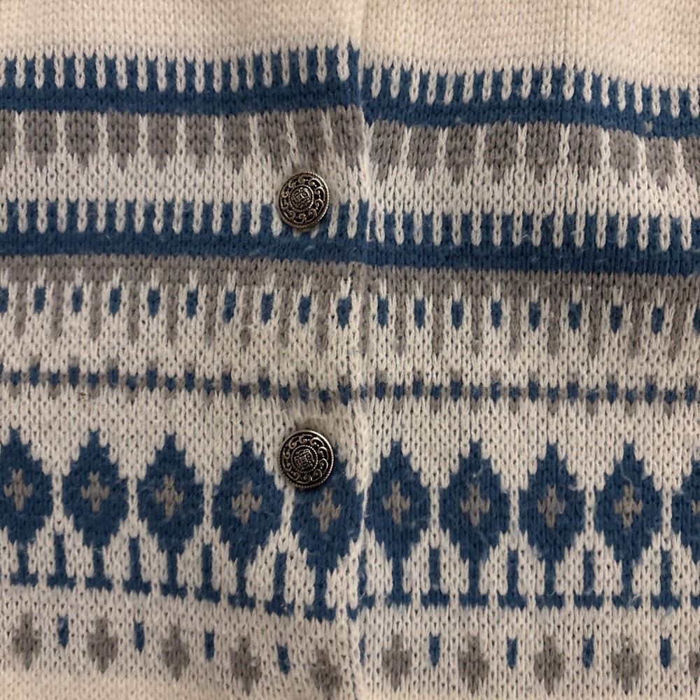 Vtg 60s 70s Jersild Cardigan Womens Medium Fair Isle Norwegian Knit Sweater - Picture 8 of 9
